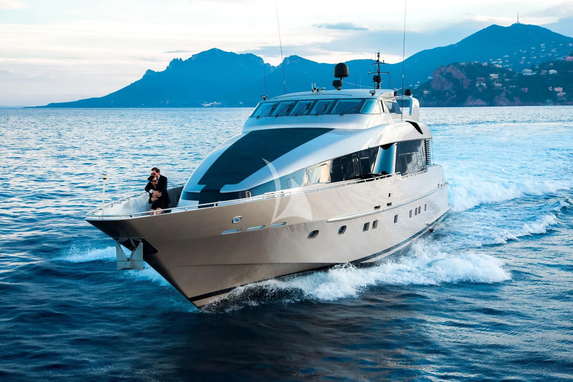 a boat on the water aboard PANDION Yacht for Charter