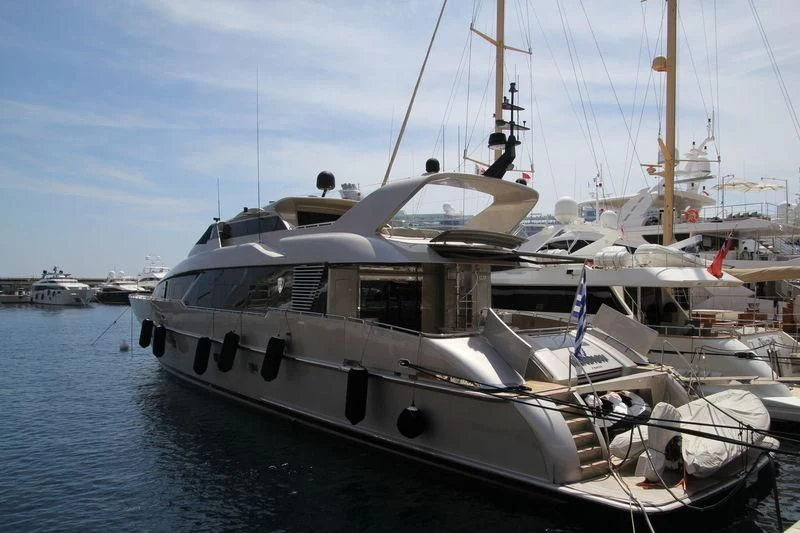 a boat in the water aboard PANDION Yacht for Charter