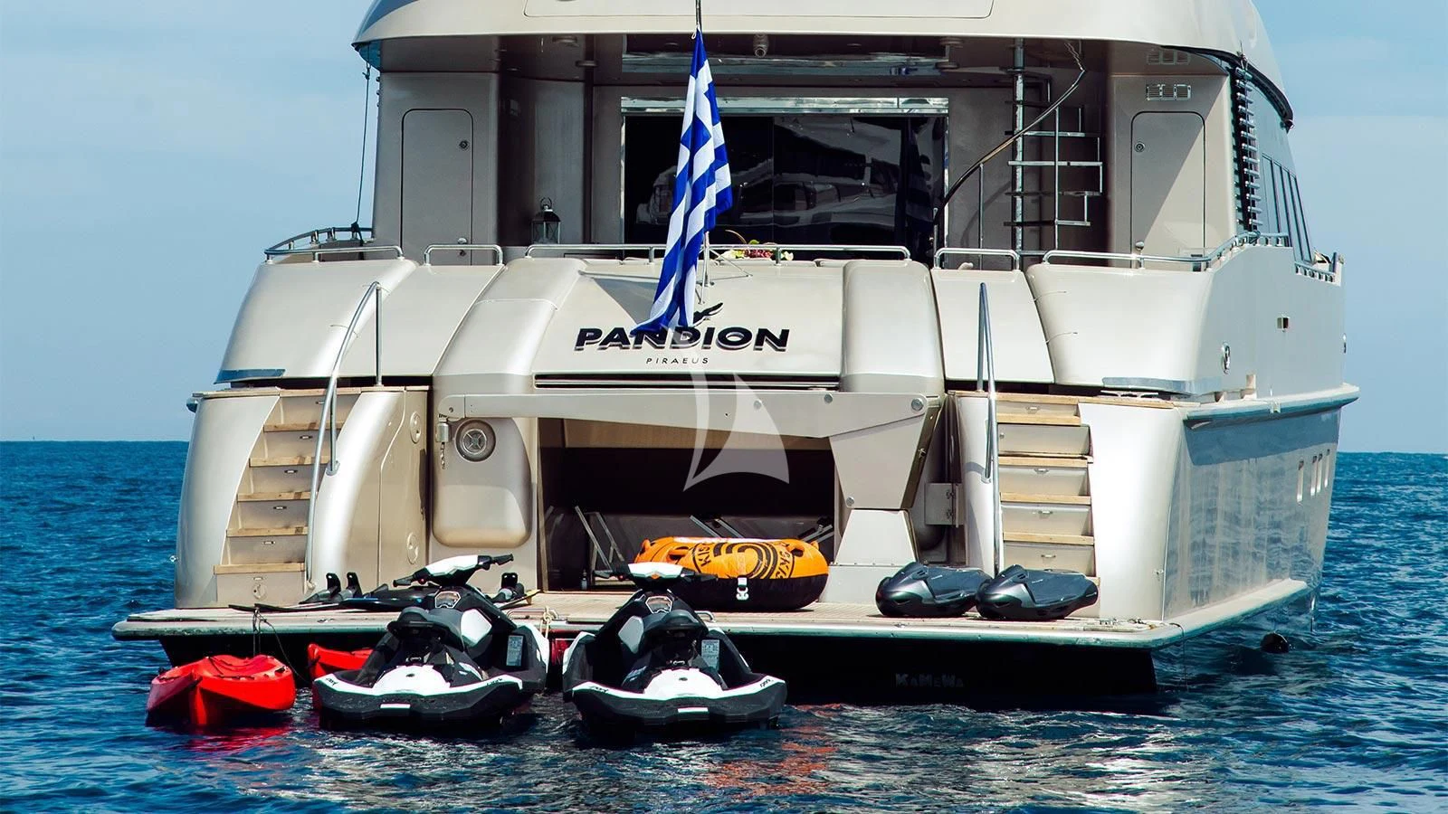 a boat on the water aboard PANDION Yacht for Charter