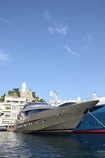 a boat on the water aboard PANDION Yacht for Charter