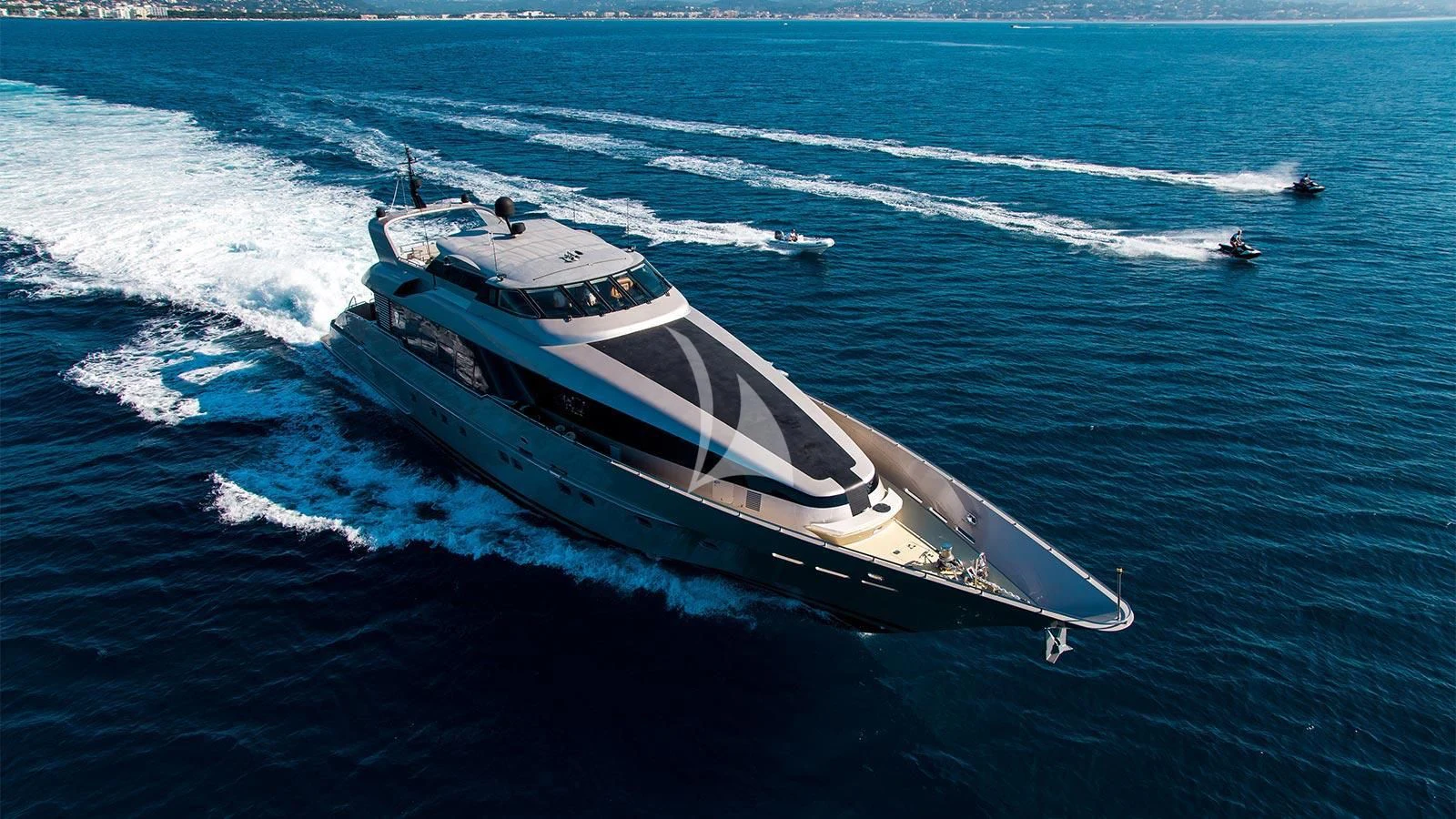 a boat on the water aboard PANDION Yacht for Charter