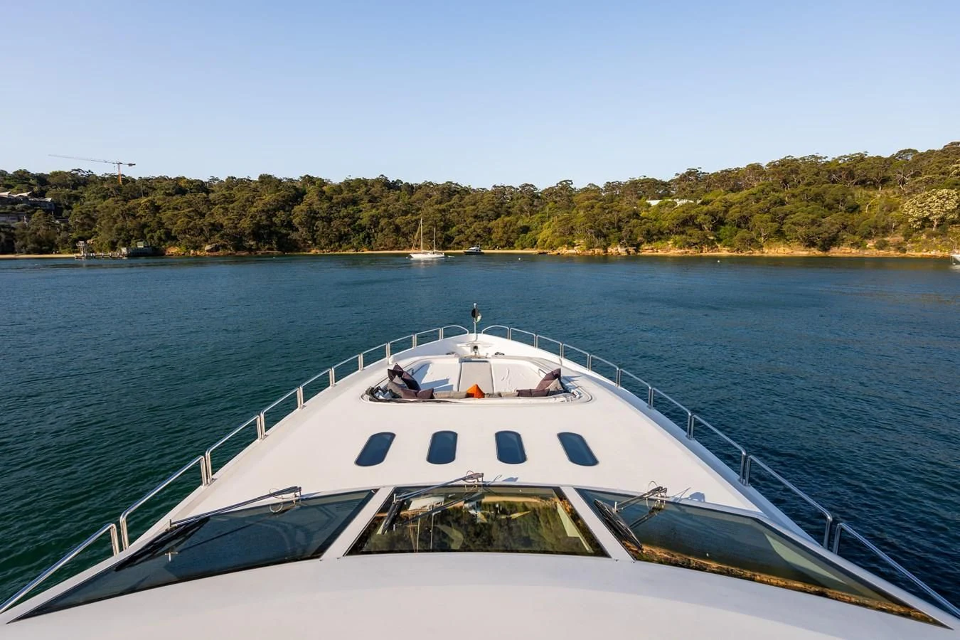 a boat on the water aboard YOLO Yacht for Sale