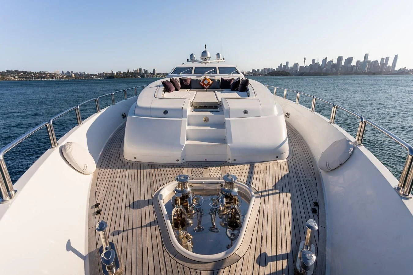 a boat on the water aboard YOLO Yacht for Sale