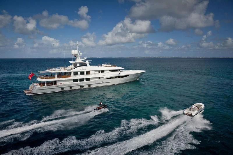 a boat on the water aboard ASTRA Yacht for Sale