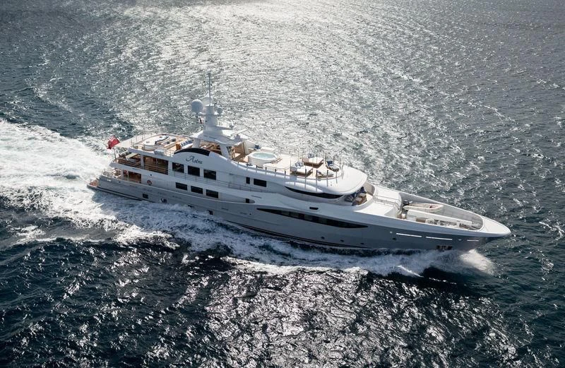 a boat on the water aboard ASTRA Yacht for Sale