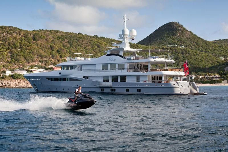 a boat on the water aboard ASTRA Yacht for Sale