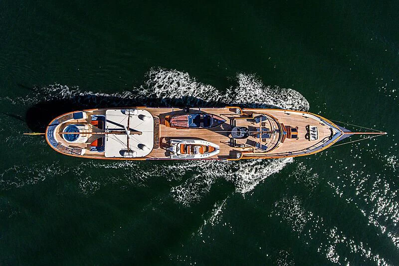 a ship in the water aboard LADY BAHI Yacht for Sale