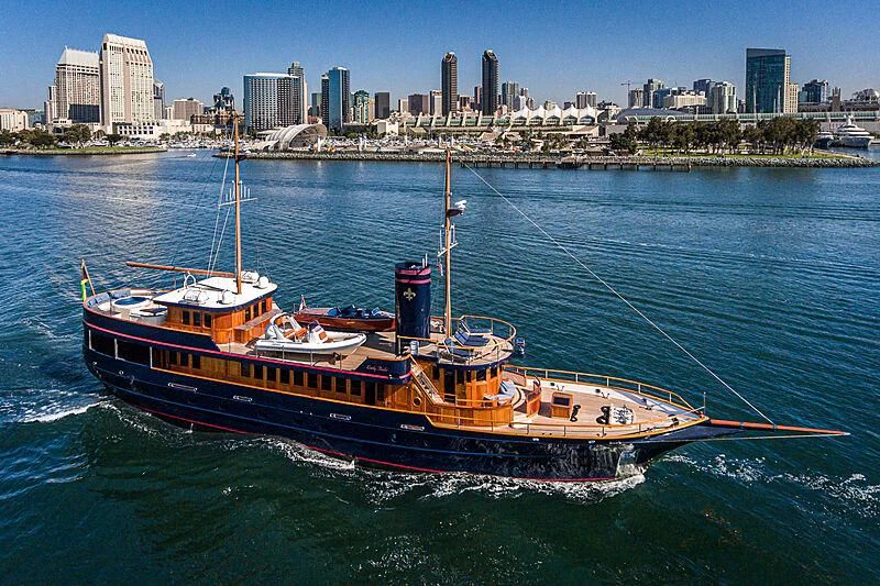a boat in the water aboard LADY BAHI Yacht for Sale