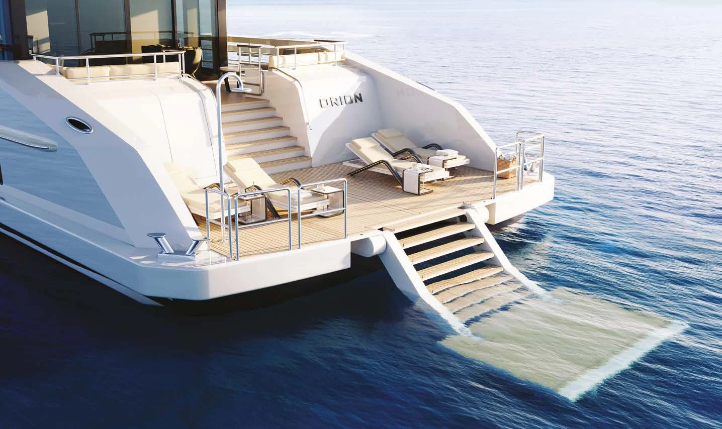 a boat on the water aboard ORION Yacht for Sale