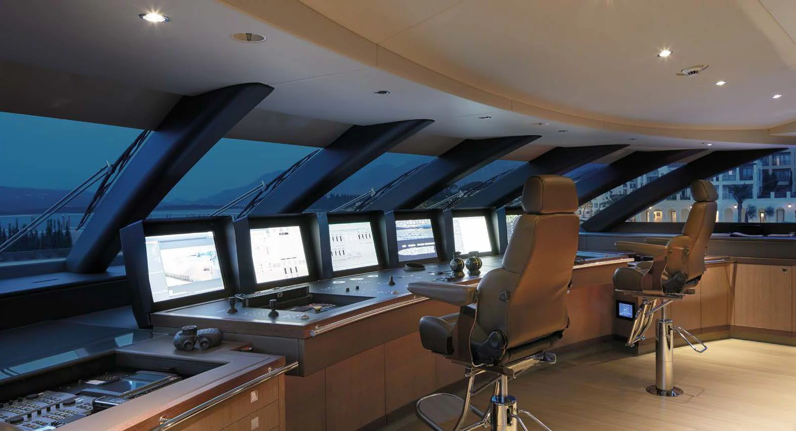 an office with computers aboard ORION Yacht for Sale
