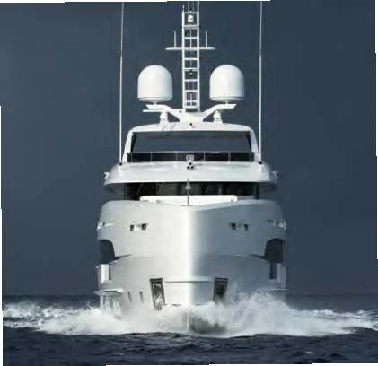 a large white ship aboard ORION Yacht for Sale