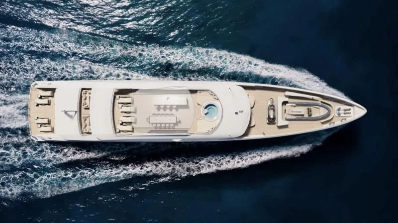 a ship in the water aboard ORION Yacht for Sale