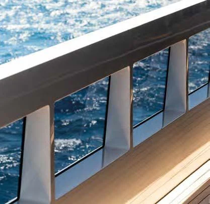 a large window with a view of the ocean aboard ORION Yacht for Sale