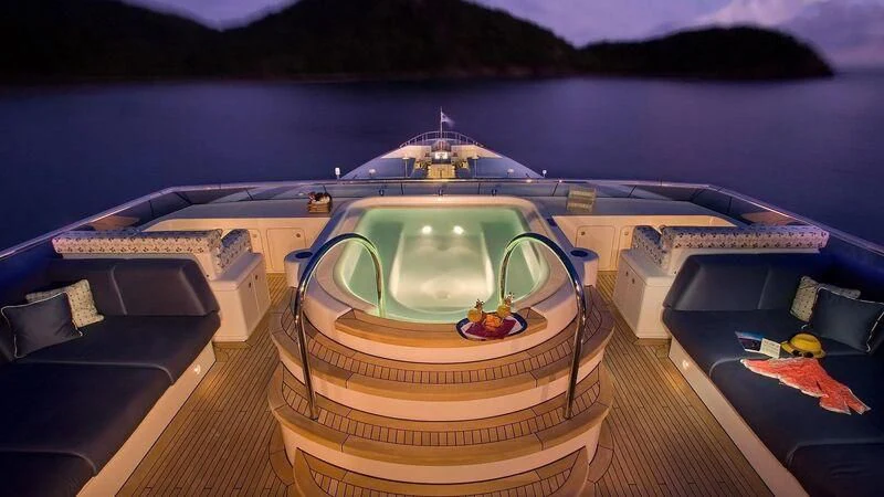 a close-up of a boat aboard SYCARA V Yacht for Sale