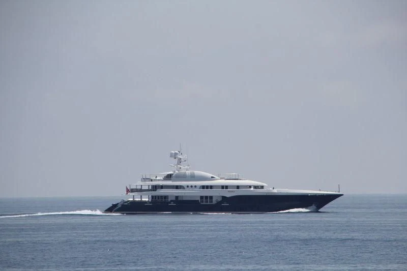 a large white yacht in the water aboard SYCARA V Yacht for Sale