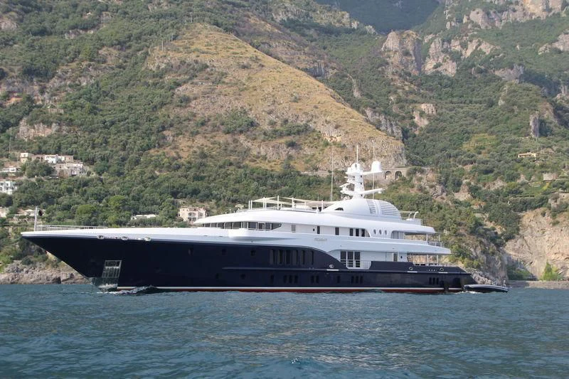 a boat on the water aboard SYCARA V Yacht for Sale