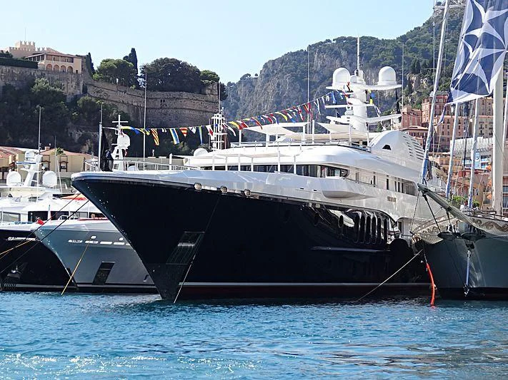a large boat in the water aboard SYCARA V Yacht for Sale