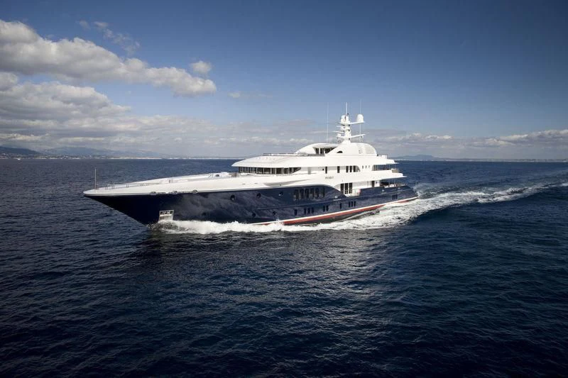 a large ship on the water aboard SYCARA V Yacht for Sale