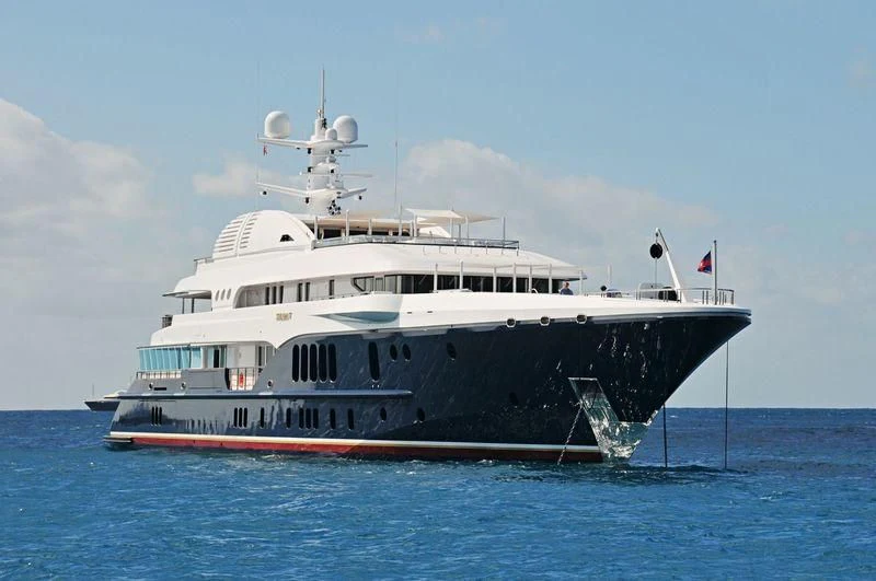 a large boat in the water aboard SYCARA V Yacht for Sale