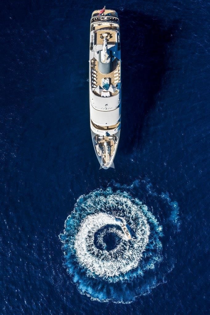 a space ship in space aboard BOADICEA Yacht for Sale