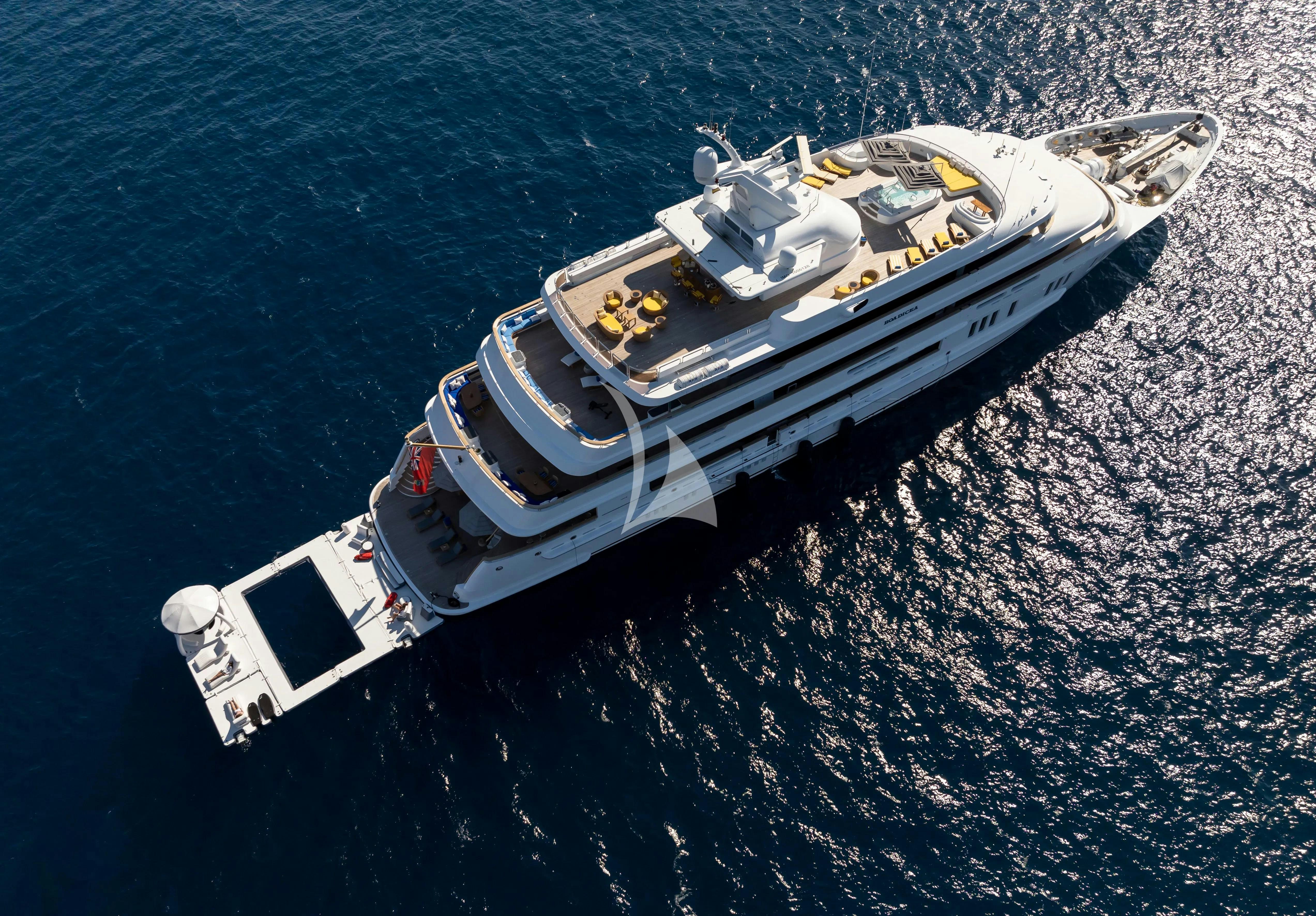 a space ship on a surface aboard BOADICEA Yacht for Sale