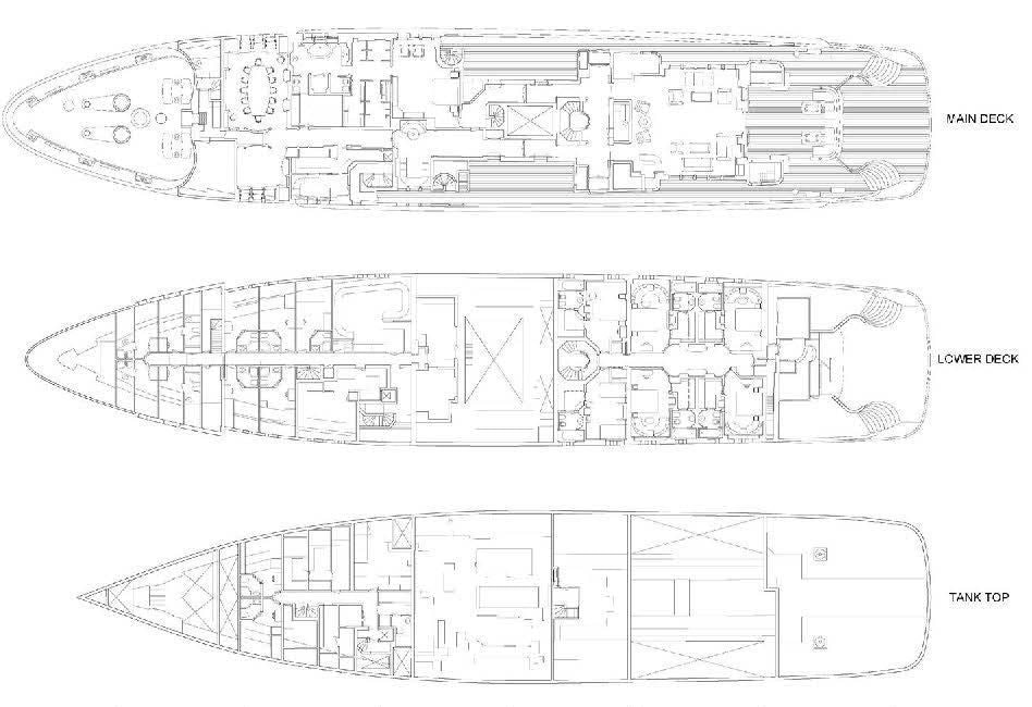 diagram aboard BOADICEA Yacht for Sale