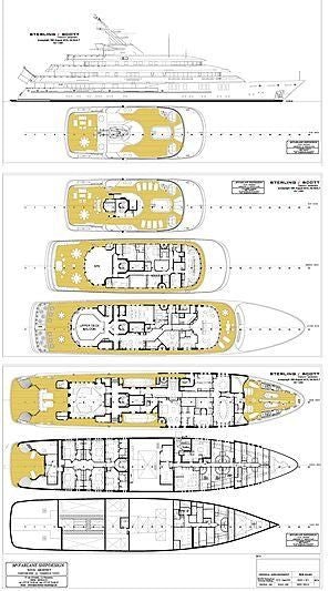 diagram aboard BOADICEA Yacht for Sale