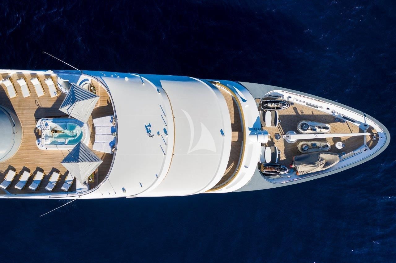 a satellite in space aboard BOADICEA Yacht for Sale