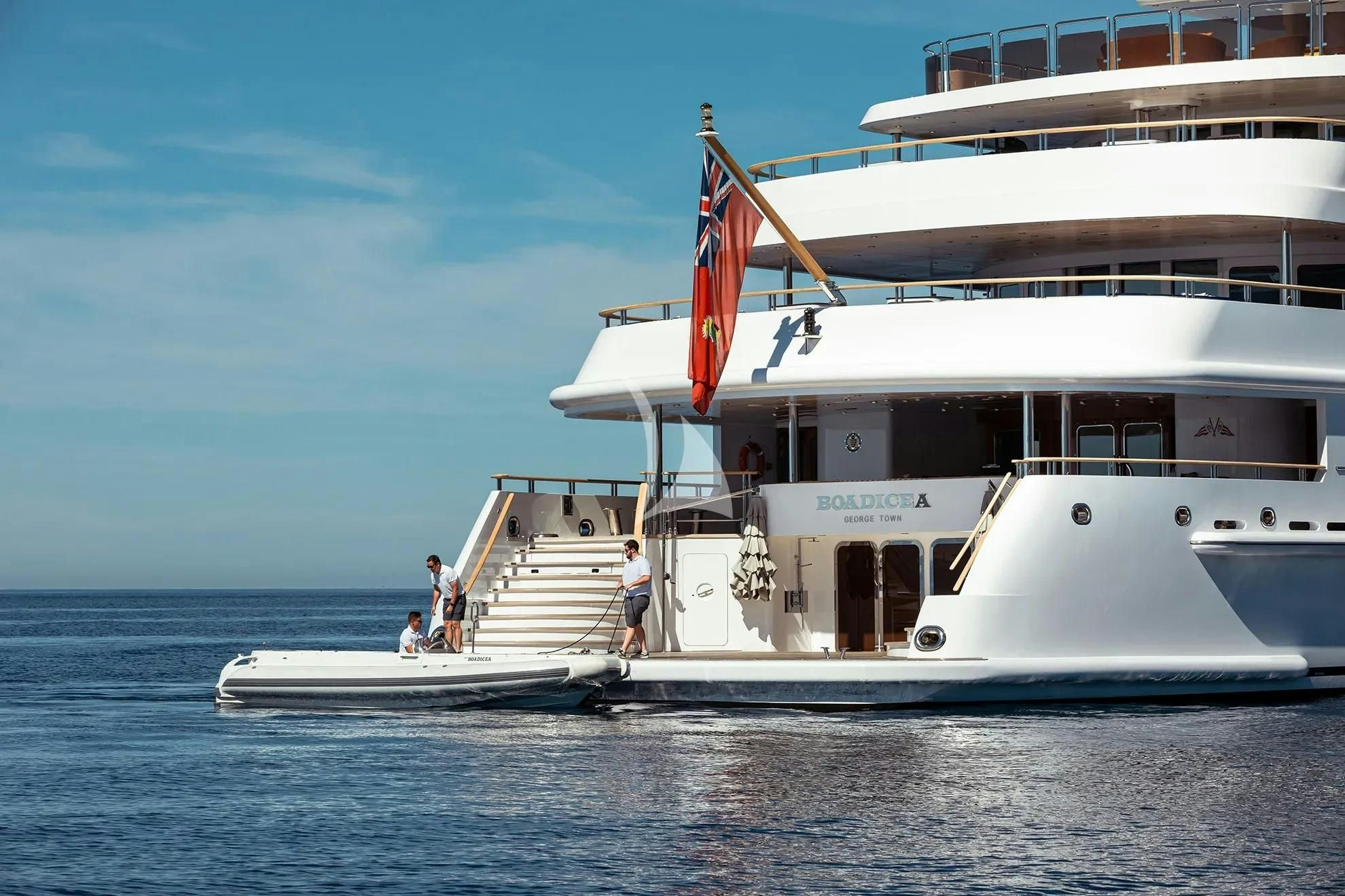 a boat on the water aboard BOADICEA Yacht for Sale