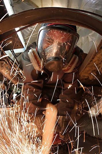 a person in a helmet aboard BOADICEA Yacht for Sale