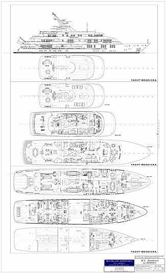 diagram aboard BOADICEA Yacht for Sale