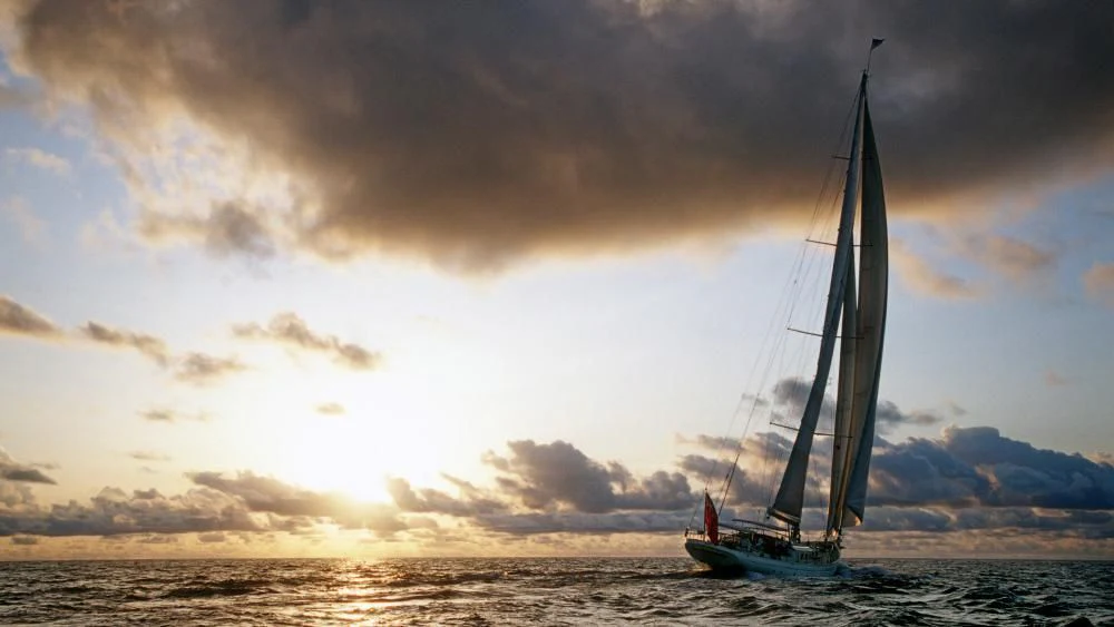 a sailboat on the water aboard FOFTEIN Yacht for Sale