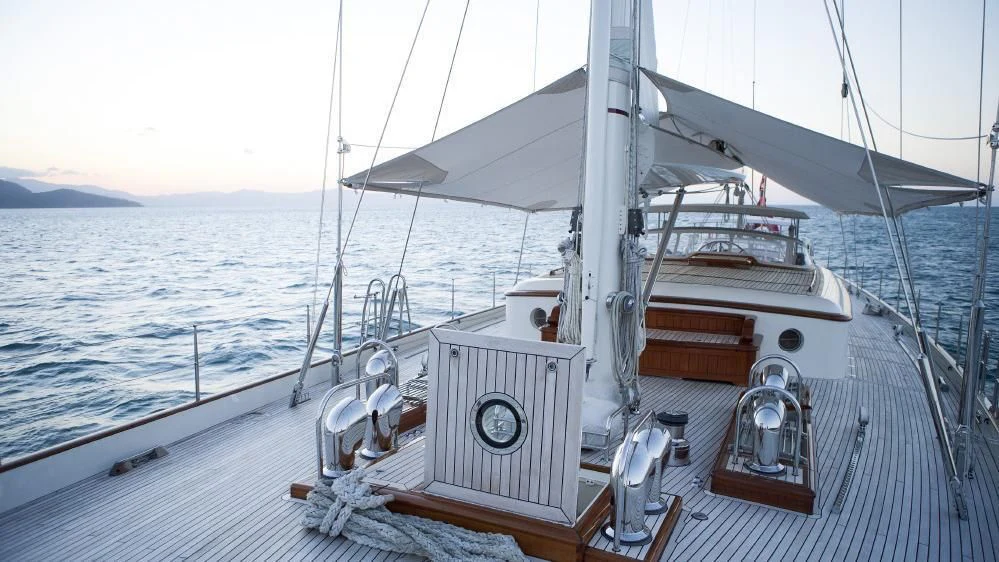a boat on the water aboard FOFTEIN Yacht for Sale