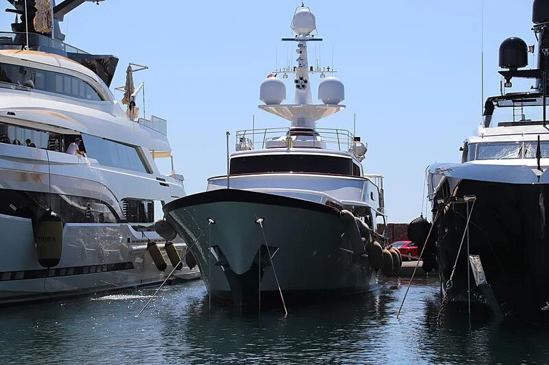 boats in the water aboard A AND A Yacht for Sale