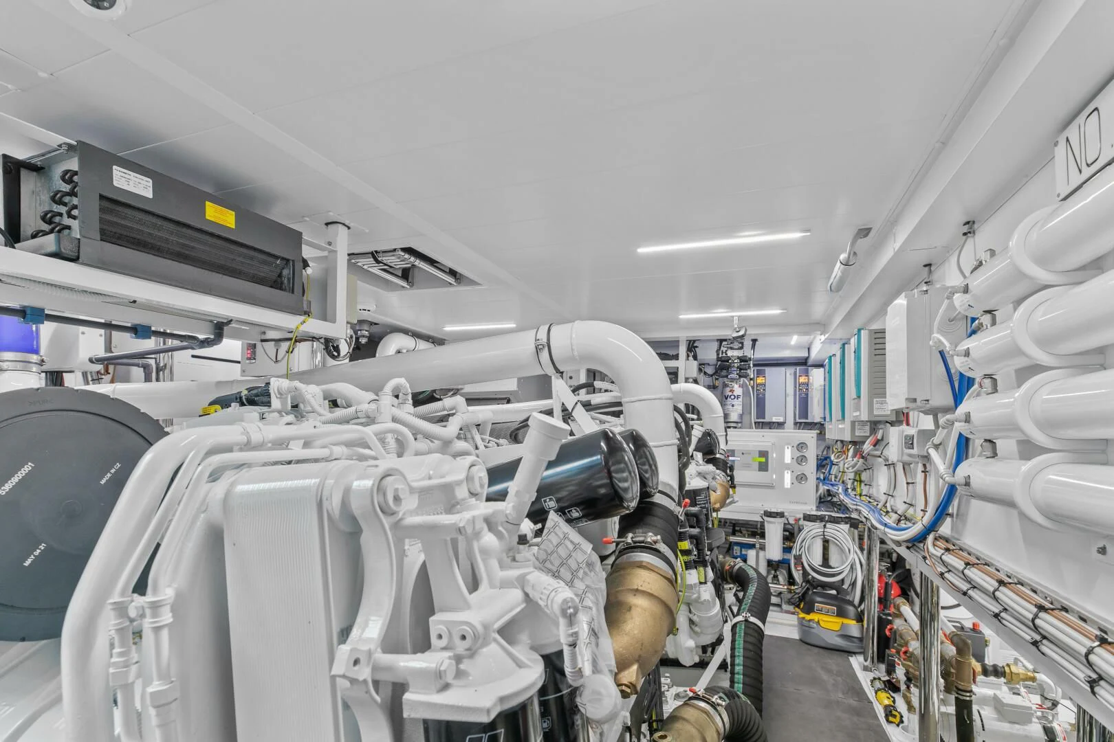 a room with machinery aboard JUJU Yacht for Sale