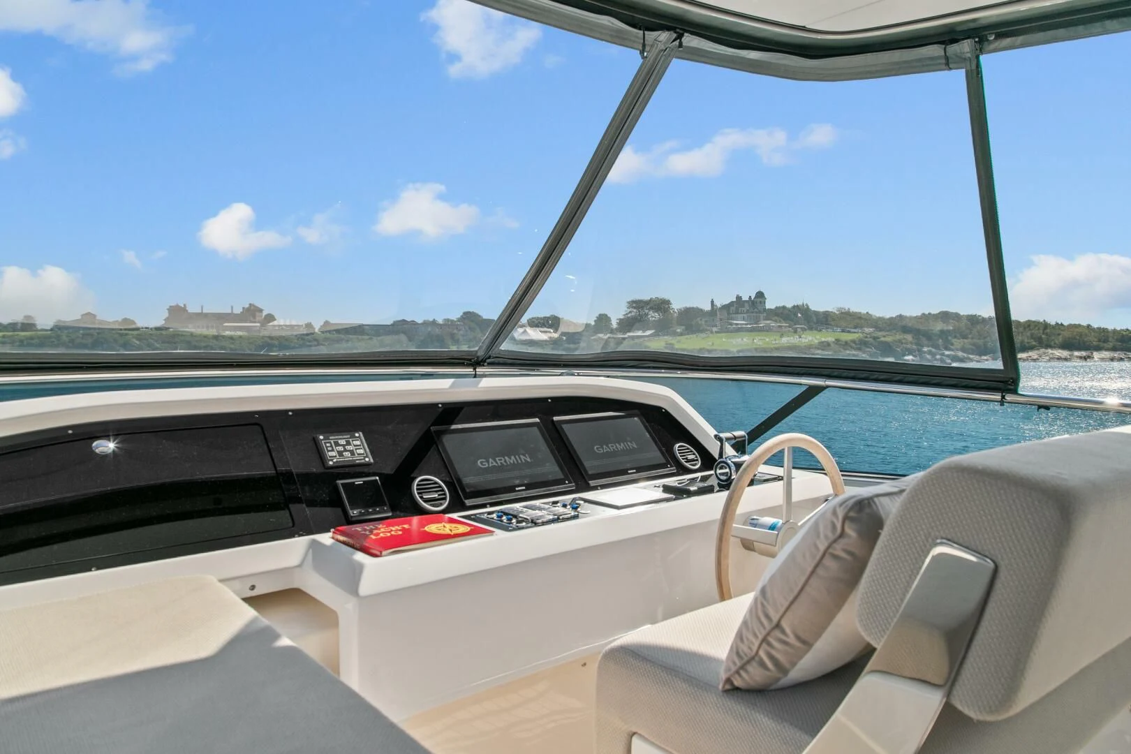 the inside of a car aboard JUJU Yacht for Sale