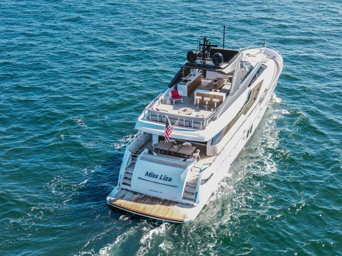 a boat in the water aboard JUJU Yacht for Sale