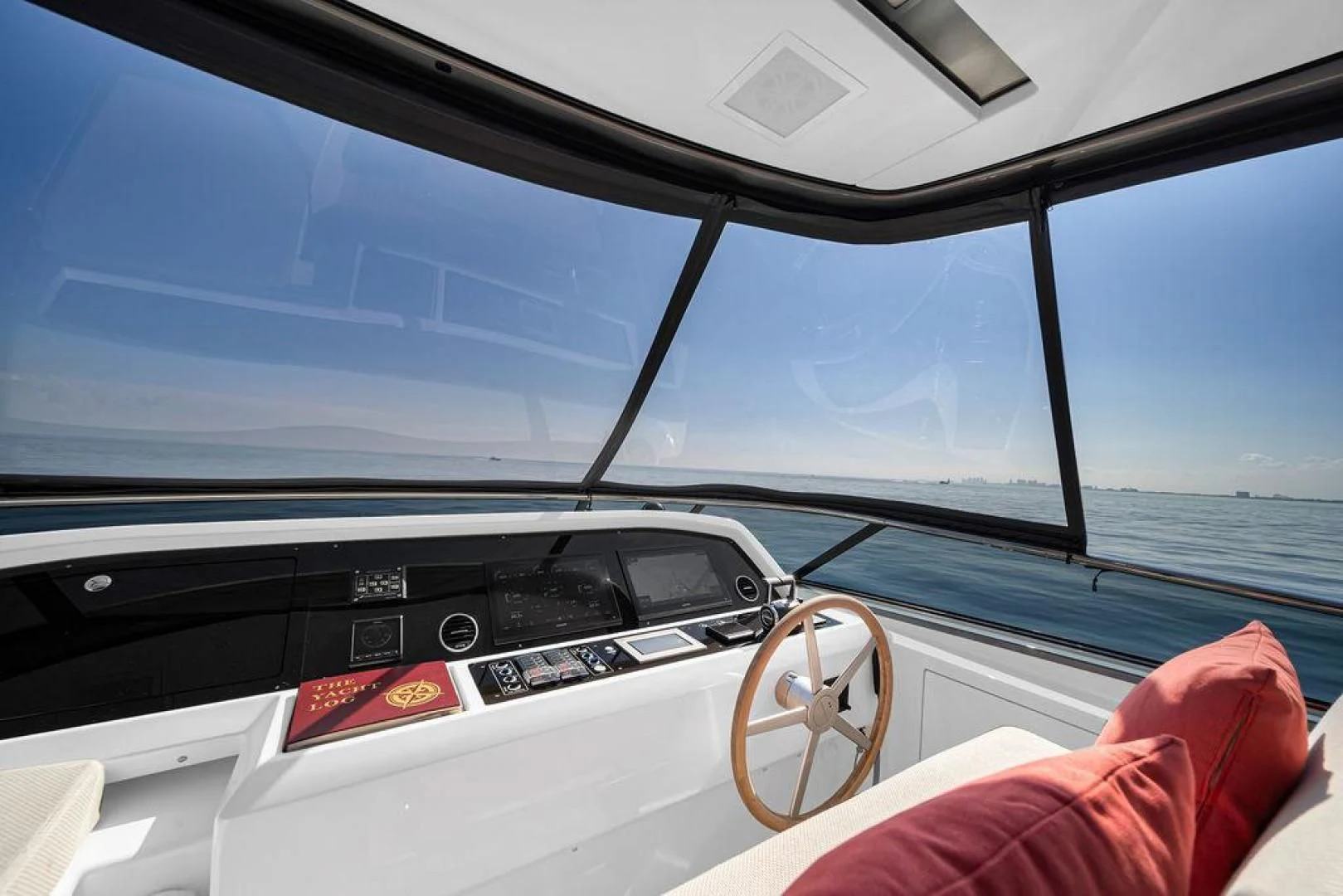 the inside of a car aboard JUJU Yacht for Sale
