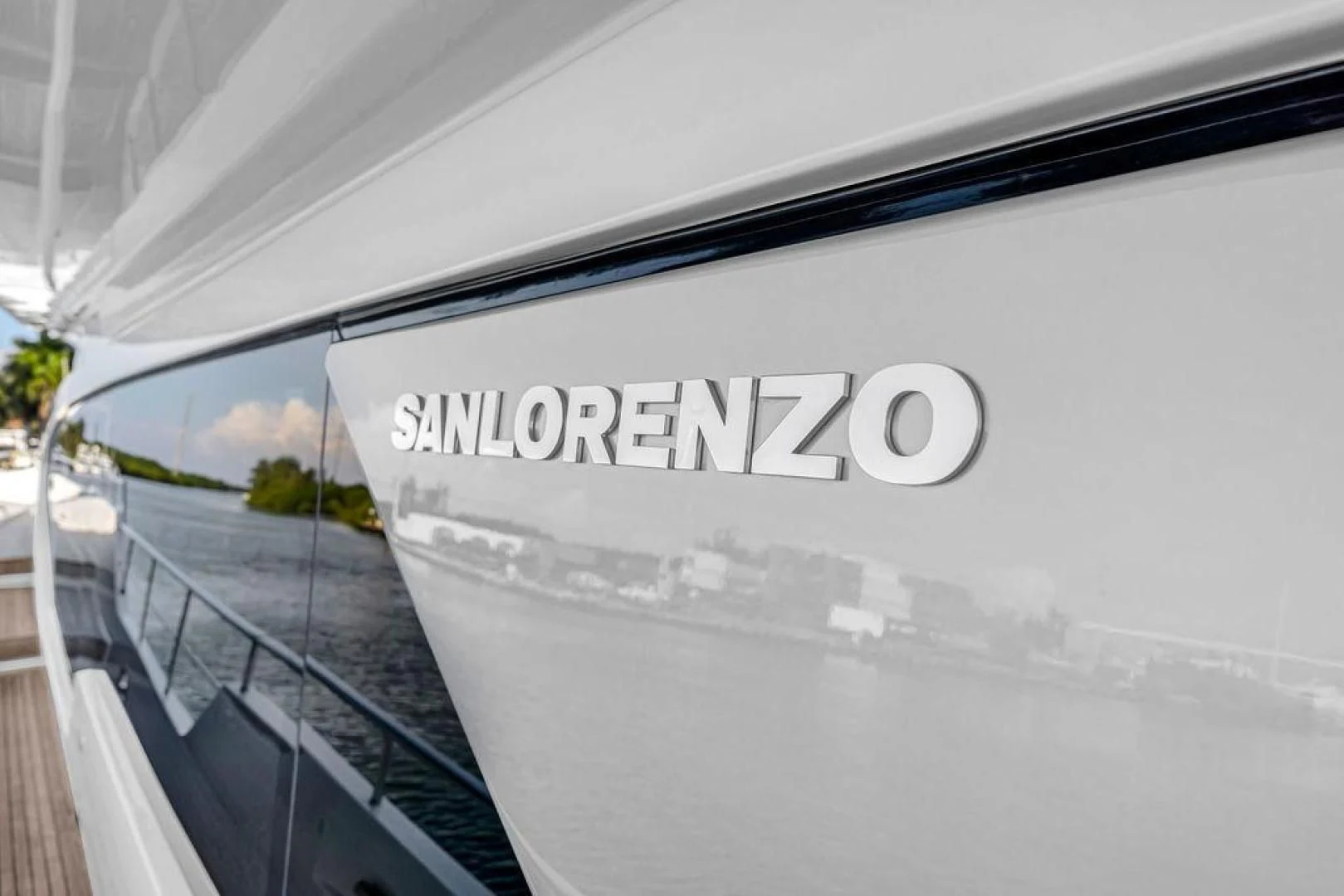 a white building with a glass roof aboard JUJU Yacht for Sale