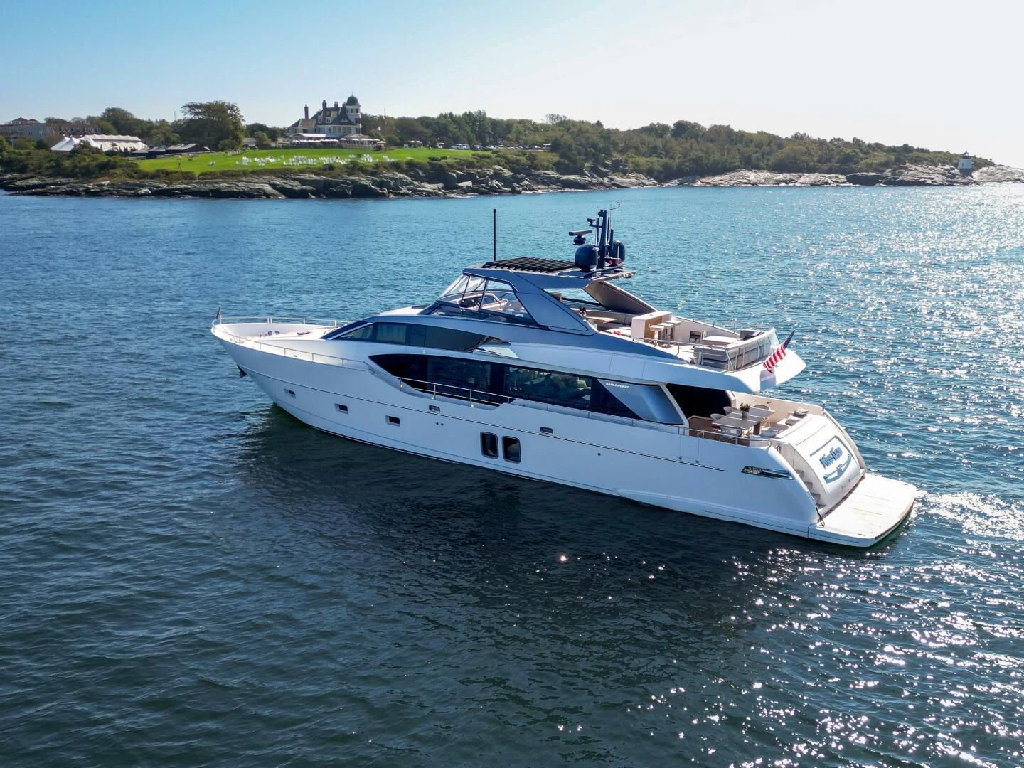 a boat on the water aboard JUJU Yacht for Sale
