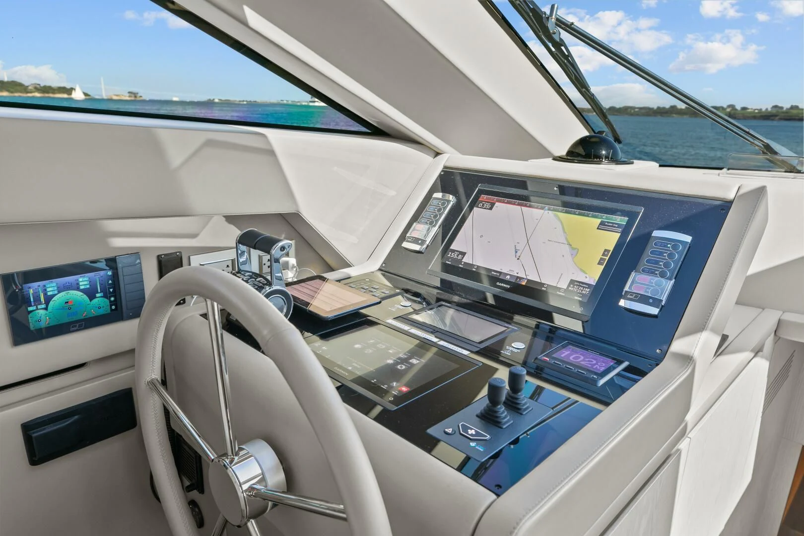inside of a car aboard JUJU Yacht for Sale