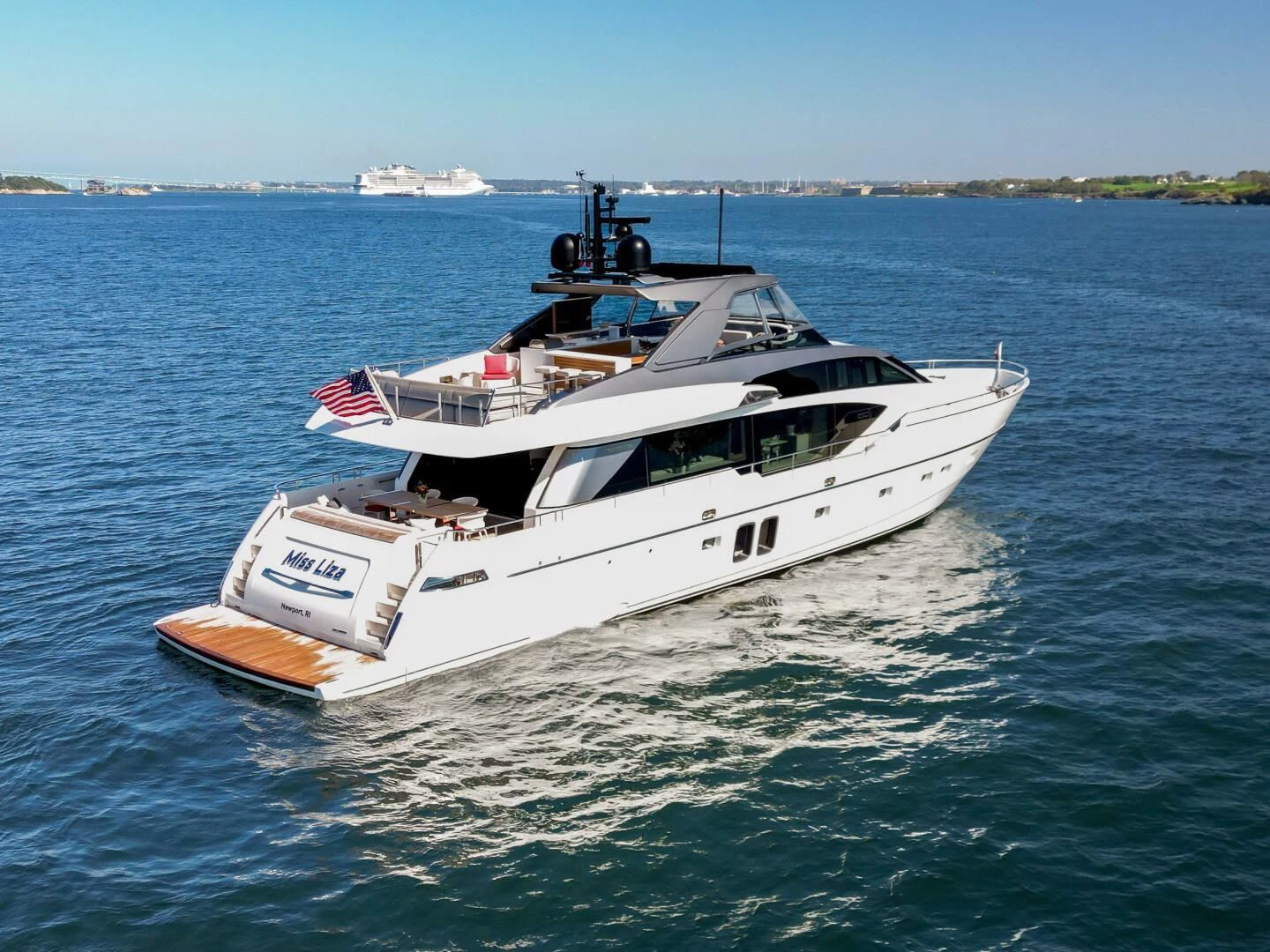 a boat on the water aboard JUJU Yacht for Sale