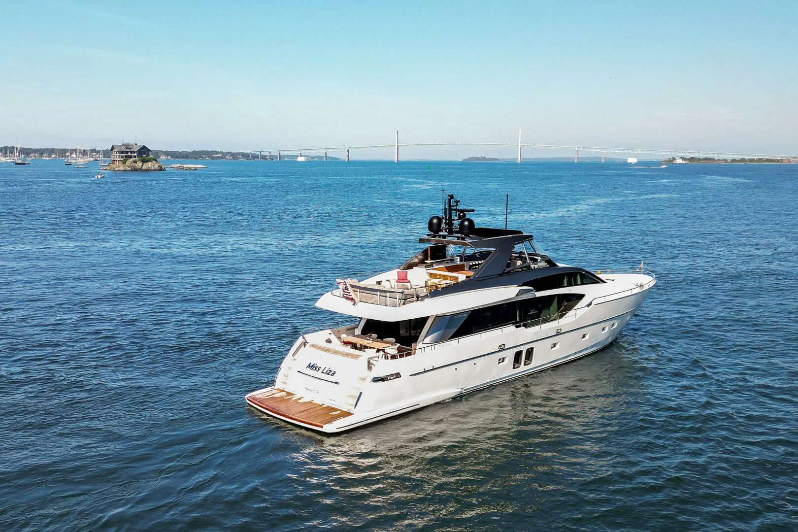 a boat on the water aboard JUJU Yacht for Sale