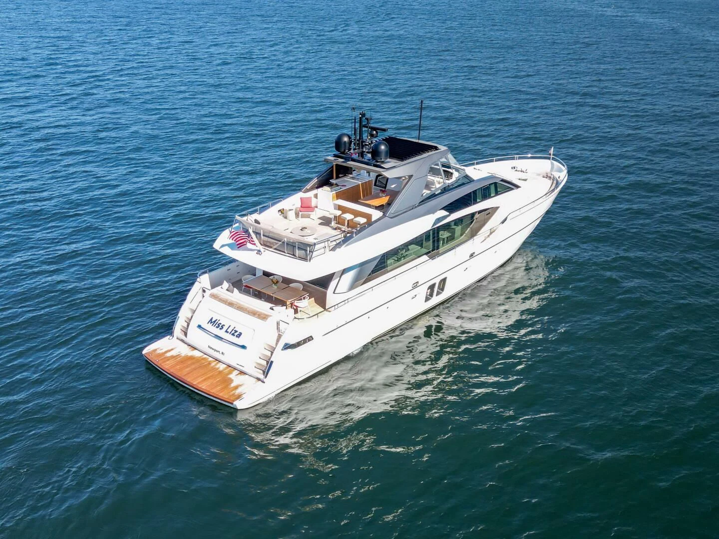 a boat in the water aboard JUJU Yacht for Sale