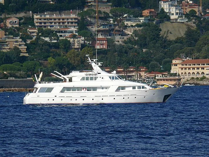 a white boat on the water aboard STAR OF THE SEA Yacht for Sale