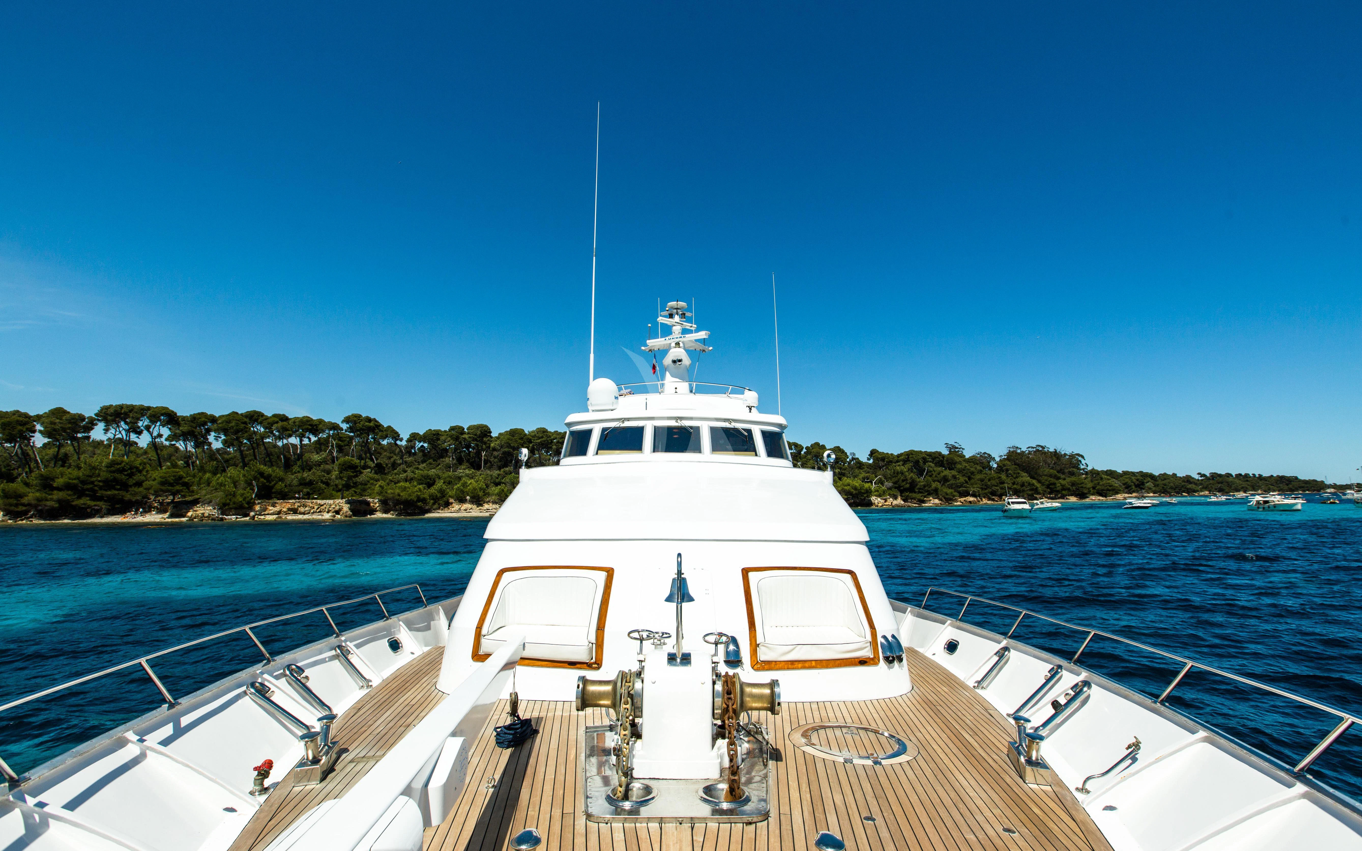 a boat on the water aboard STAR OF THE SEA Yacht for Sale