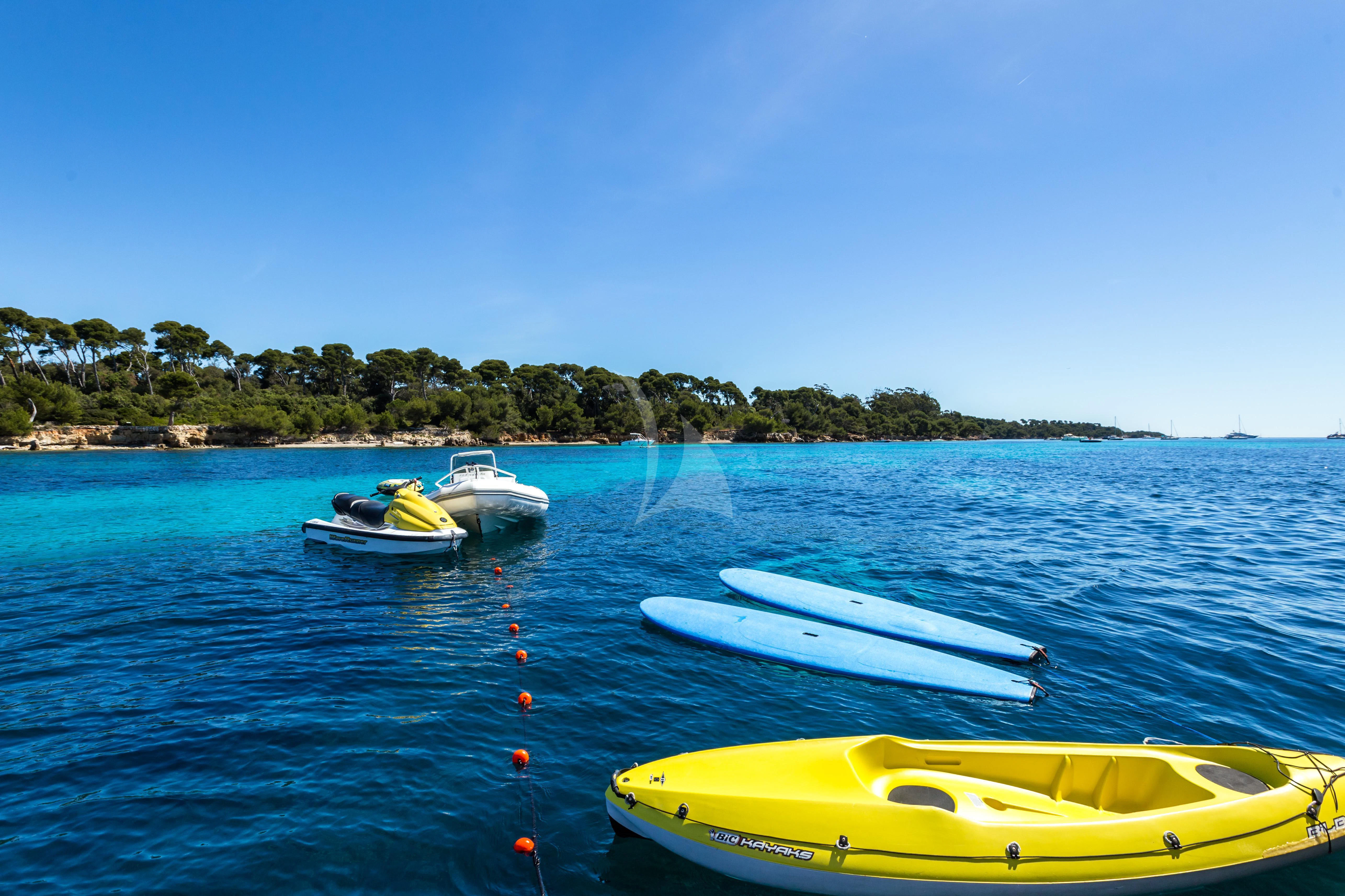boats in the water aboard STAR OF THE SEA Yacht for Sale