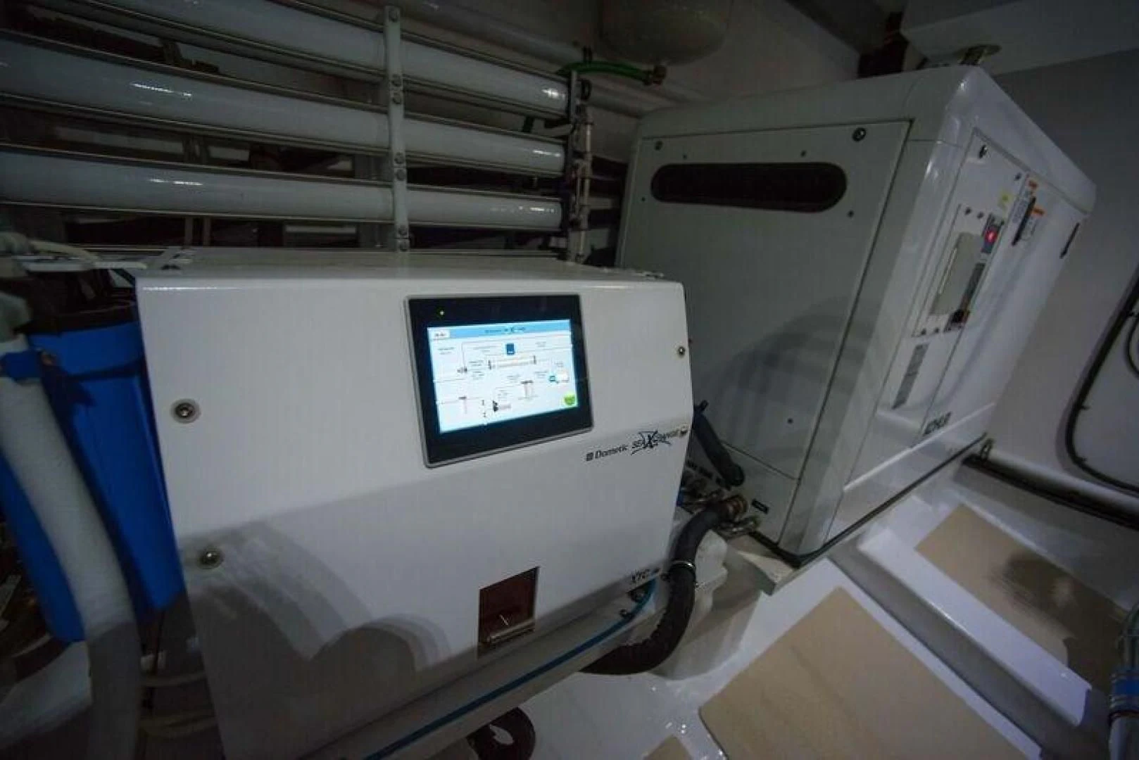 a machine with a screen aboard GRACIE Yacht for Sale
