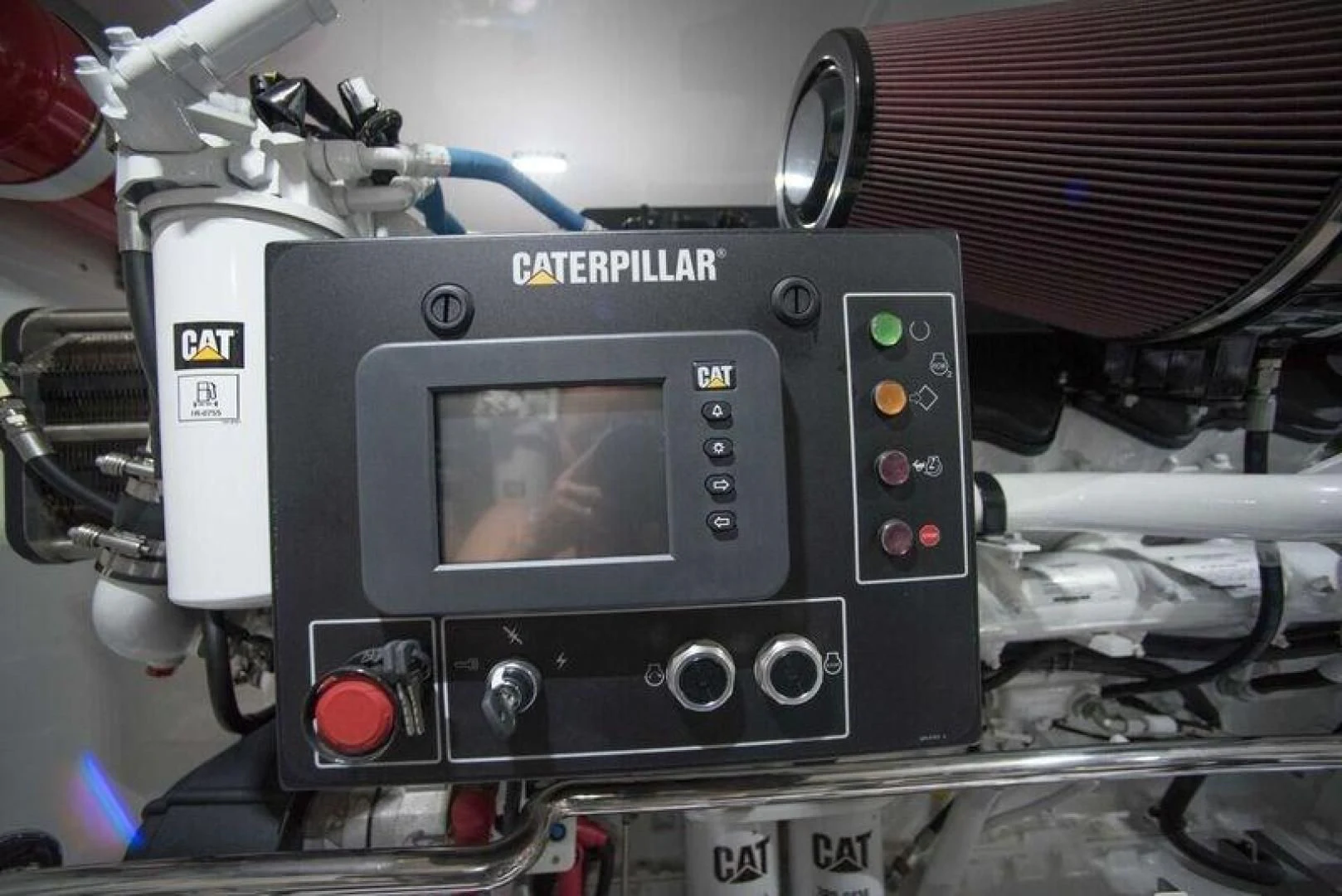 a machine with a screen aboard GRACIE Yacht for Sale