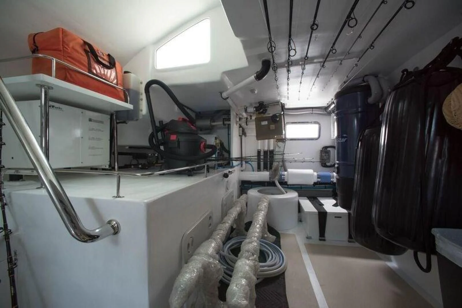 a room with equipment and equipment aboard GRACIE Yacht for Sale